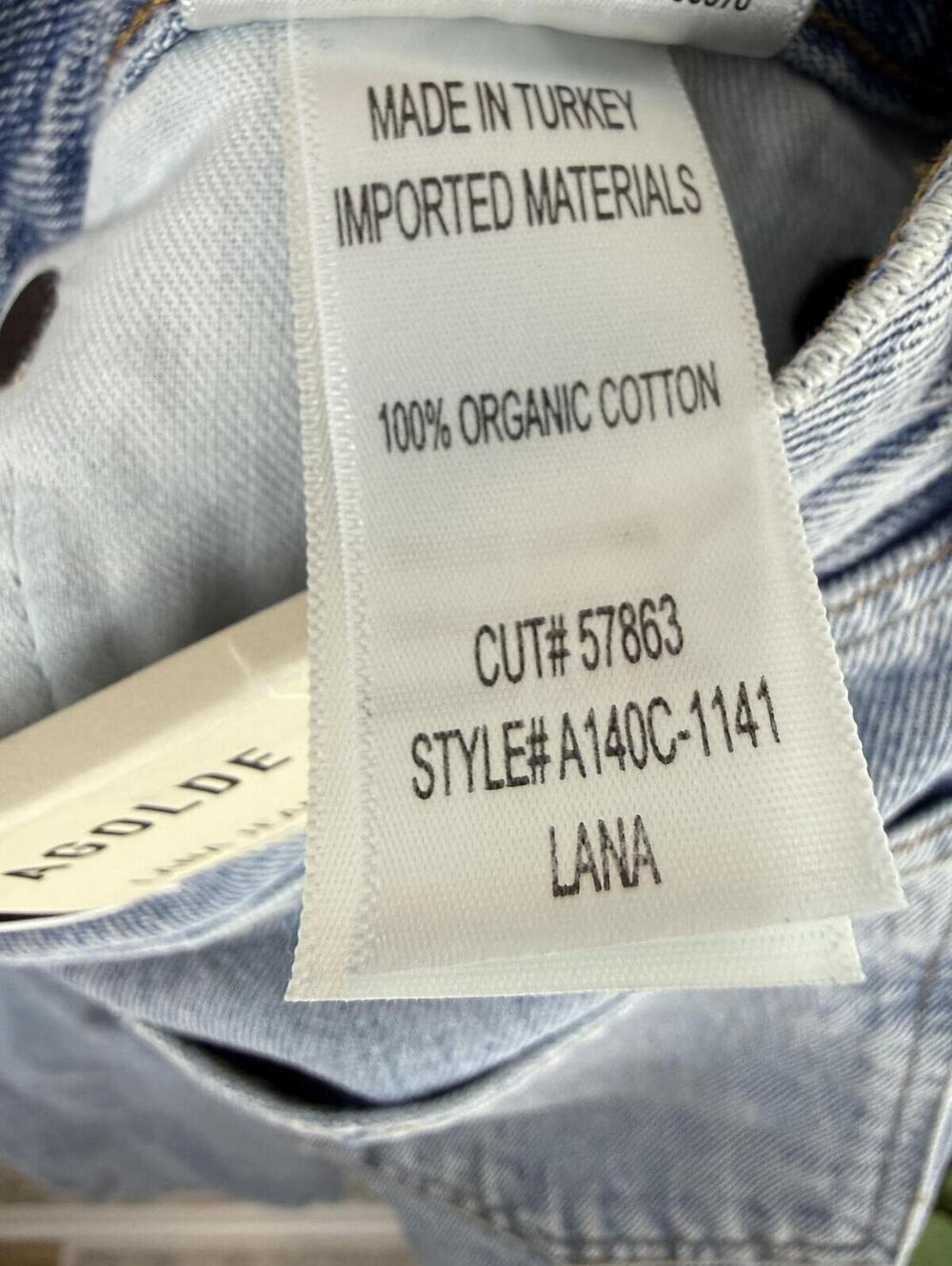 AGOLDE Lana Mid-Rise Vintage Straight Denim Jeans in Fiction - Size - 32 - NWT - Picture 7 of 13